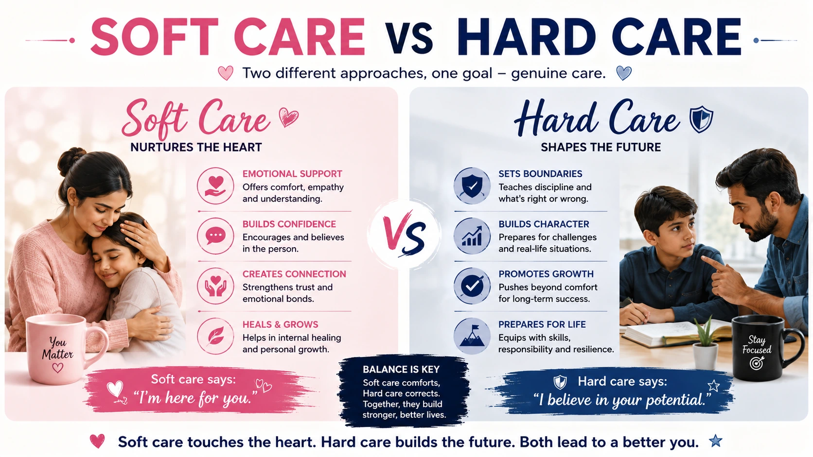 Soft care vs hard care